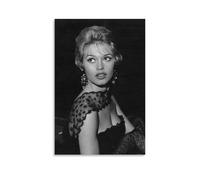 HDSHJFIK Aesthetic Movie Actress Brigitte Bardot Vintage Poster Decorative Painting Canvas Wall Posters And Art Picture Print Modern Family Bedroom Decor Posters 08x12inch(20x30cm)