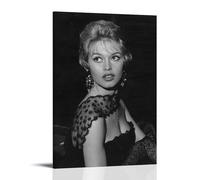 HDSHJFIK Aesthetic Movie Actress Brigitte Bardot Vintage Poster Decorative Painting Canvas Wall Posters And Art Picture Print Modern Family Bedroom Decor Posters 08x12inch(20x30cm)