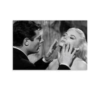HDSHJFIK Anita Ekberg Movie La Dolce Vita Scene Romantic Poster Decorative Painting Canvas Wall Posters And Art Picture Print Modern Family Bedroom Decor Posters 24x36inch(60x90cm)