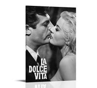 HDSHJFIK La Dolce Vita Movie Scene Kiss Poster Decorative Painting Canvas Wall Posters And Art Picture Print Modern Family Bedroom Decor Posters 12x18inch(30x45cm)