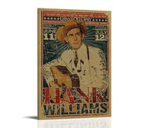 HDSHJFIK Musician Legend Hank Williams Vintage Poster Decorative Painting Canvas Wall Posters And Art Picture Print Modern Family Bedroom Decor Posters 24x36inch(60x90cm)