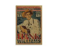 HDSHJFIK Musician Legend Hank Williams Vintage Poster Decorative Painting Canvas Wall Posters And Art Picture Print Modern Family Bedroom Decor Posters 20x30inch(50x75cm)