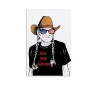 HDSHJFIK Musician Legend Willie Nelson Comic Poster Decorative Painting Canvas Wall Posters And Art Picture Print Modern Family Bedroom Decor Posters 20x30inch(50x75cm)
