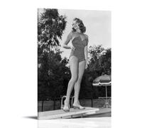 HDSHJFIK Rita Hayworth Classical Beauty Poster Decorative Painting Canvas Wall Posters And Art Picture Print Modern Family Bedroom Decor Posters 16x24inch(40x60cm)
