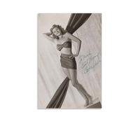 HDSHJFIK Rita Hayworth Stylish And Charming Movie Actor Signatures Poster Decorative Painting Canvas Wall Posters And Art Picture Print Modern Family Bedroom Decor Posters 08x12inch(20x30cm)