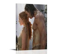 HDSHJFIK The Legend of Tarzan Movie Protagonists Jane And Tarzan Poster Decorative Painting Canvas Wall Posters And Art Picture Print Modern Family Bedroom Decor Posters 12x18inch(30x45cm)