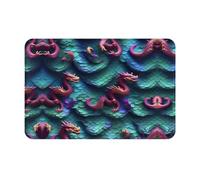 HDSKFNS 3D Magical Dragon Scales Pattern Print Door Mat,Entrance Mat Welcome Floor Mats for Porch Bathroom Laundry Room Decor Floor Rug