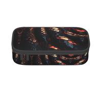 HDSKFNS 3d Snake Wallpaper1 Print Pencil Case-Pencil Bag Artists' Pens,Pencils Marker Box Large Capacity Perfect Work Travel