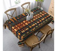 HDSKFNS African Classic Weave Print Rectangle Tablecloth 55x35 in Rustic Table Cloth Dining Table Cover for Party Dinner