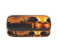 HDSKFNS Airplane At Sunset Print Pencil Case-Pencil Bag Artists' Pens,Pencils Marker Box Large Capacity Perfect Work Travel