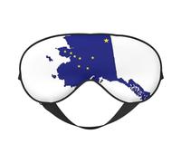 HDSKFNS Alaska State Flag Map Print Sleep Mask Silk-Like Eye Mask Sleeping Eye Mask For Women Men For Travel Sleep Relaxation