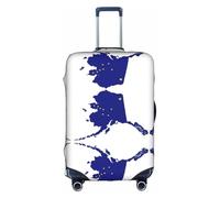 HDSKFNS Alaska State Flag Map Print Suitcase Covers For Luggage Suitcase Cover Travel Luggage Cover Fits 18-32 Inch Suitcases, White, X-Large