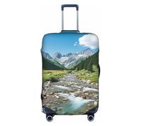 HDSKFNS Alpine Scenery Vivid Sky Above Print Suitcase Covers For Luggage Suitcase Cover Travel Luggage Cover Fits 18-32 Inch Suitcases, White, S