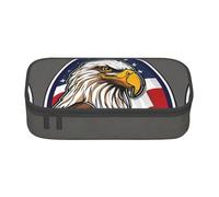 HDSKFNS American Bald Eagle Print Pencil Case-Pencil Bag Artists' Pens,Pencils Marker Box Large Capacity Perfect Work Travel