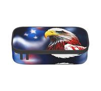 HDSKFNS American Bald Eagle Print Pencil Case-Pencil Bag Artists' Pens,Pencils Marker Box Large Capacity Perfect Work Travel