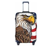 HDSKFNS American Bald Eagle Print Suitcase Covers For Luggage Suitcase Cover Travel Luggage Cover Fits 18-32 Inch Suitcases, White, L