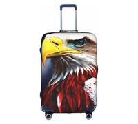 HDSKFNS American Bald Eagle Print Suitcase Covers For Luggage Suitcase Cover Travel Luggage Cover Fits 18-32 Inch Suitcases, White, S