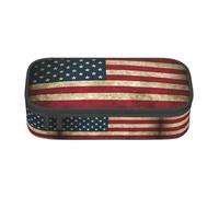 HDSKFNS American Flag Print Pencil Case-Pencil Bag Artists' Pens,Pencils Marker Box Large Capacity Perfect Work Travel