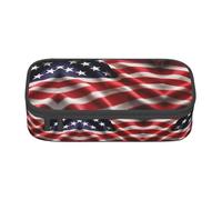 HDSKFNS American Flag Print Pencil Case-Pencil Bag Artists' Pens,Pencils Marker Box Large Capacity Perfect Work Travel