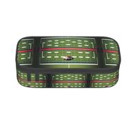 HDSKFNS American Football Field And Ball Print Pencil Case-Pencil Bag Artists' Pens,Pencils Marker Box Large Capacity Perfect Work Travel