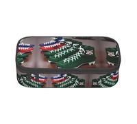 HDSKFNS American Football Laces Print Pencil Case-Pencil Bag Artists' Pens,Pencils Marker Box Large Capacity Perfect Work Travel