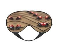 HDSKFNS Art Ladybug Tracks Print Sleep Mask Silk-Like Eye Mask Sleeping Eye Mask For Women Men For Travel Sleep Relaxation
