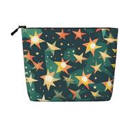 HDSKFNS Atomic Stars Retro Pattern Print Print Cosmetic Bag Makeup Bag For Women Travel Makeup Bag With Zipper Ideal For Daily Use Travel
