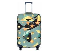 HDSKFNS Atomic Stars Retro Pattern Print Suitcase Covers For Luggage Suitcase Cover Travel Luggage Cover Fits 18-32 Inch Suitcases, White, Large