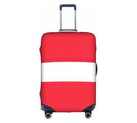HDSKFNS Austrian Flag Print Suitcase Covers For Luggage Suitcase Cover Travel Luggage Cover Fits 18-32 Inch Suitcases, White, L