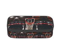 HDSKFNS Basketball Print Pencil Case-Pencil Bag Artists' Pens,Pencils Marker Box Large Capacity Perfect Work Travel