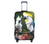 HDSKFNS Beautiful Cockatoo Bird Flower Print Suitcase Covers For Luggage Suitcase Cover Travel Luggage Cover Fits 18-32 Inch Suitcases, White, XL