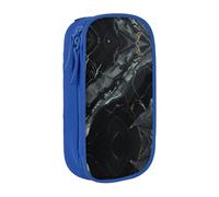 HDSKFNS Black Marble Print Cute Pencil Case Large Capacity Pencil Pouch Zipper Pencils Box Oxford Cloth Pen Bag