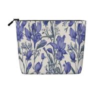 HDSKFNS Bluebell Design 02 Print Cosmetic Bag Makeup Bag For Women Travel Makeup Bag With Zipper Ideal For Daily Use Travel