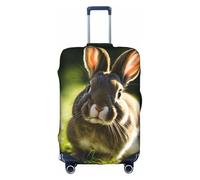 HDSKFNS Bunny Rabbits Print Suitcase Covers For Luggage Suitcase Cover Travel Luggage Cover Fits 18-32 Inch Suitcases, White, X-Large