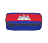 HDSKFNS Cambodia Flag Print Pencil Case-Pencil Bag Artists' Pens,Pencils Marker Box Large Capacity Perfect Work Travel