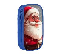 HDSKFNS Cartoon Santa Claus Print Cute Pencil Case Large Capacity Pencil Pouch Zipper Pencils Box Oxford Cloth Pen Bag