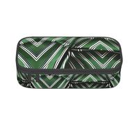 HDSKFNS Classic Green Striped Print Pencil Case-Pencil Bag Artists' Pens,Pencils Marker Box Large Capacity Perfect Work Travel