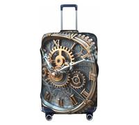 HDSKFNS Clock Gear Print Suitcase Covers For Luggage Suitcase Cover Travel Luggage Cover Fits 18-32 Inch Suitcases, White, L