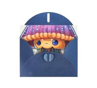 HDSKFNS Colorful Jellyfish Print Greeting Cards 6x4 Inch Pearl Paper Cards With Envelopes,For Birthday Wedding Sympathy