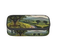 HDSKFNS Countryside Road Print Pencil Case-Pencil Bag Artists' Pens,Pencils Marker Box Large Capacity Perfect Work Travel