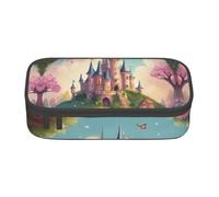 HDSKFNS Cute Fairy Tale Castle04 Print Pencil Case-Pencil Bag Artists' Pens,Pencils Marker Box Large Capacity Perfect Work Travel