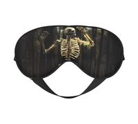 HDSKFNS Dancing Skeleton Bear Print Sleep Mask Silk-Like Eye Mask Sleeping Eye Mask For Women Men For Travel Sleep Relaxation