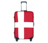 HDSKFNS Danish Flag Print Suitcase Covers For Luggage Suitcase Cover Travel Luggage Cover Fits 18-32 Inch Suitcases, White, Large