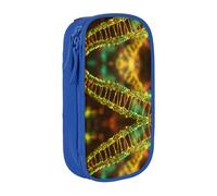 HDSKFNS Dna Chain Photo Print Cute Pencil Case Large Capacity Pencil Pouch Zipper Pencils Box Oxford Cloth Pen Bag