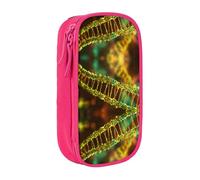 HDSKFNS Dna Chain Photo Print Cute Pencil Case Large Capacity Pencil Pouch Zipper Pencils Box Oxford Cloth Pen Bag