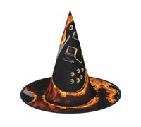 HDSKFNS Electric Guitar Print Halloween Witch Hat Wizard Hat For Parties Perfect Accessory For Costumes Holiday Party