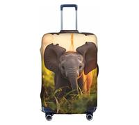 HDSKFNS Elephant Baby Print Suitcase Covers For Luggage Suitcase Cover Travel Luggage Cover Fits 18-32 Inch Suitcases, White, S