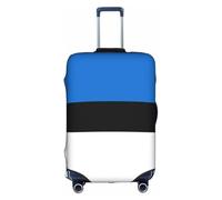 HDSKFNS Flag Of Estonia Print Suitcase Covers For Luggage Suitcase Cover Travel Luggage Cover Fits 18-32 Inch Suitcases, White, M