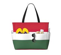 HDSKFNS Flag Of Hungary Print Each Travel Bag Large Capacity Tote Bags Foldable Pool Bag Zipper Handbags Vacation