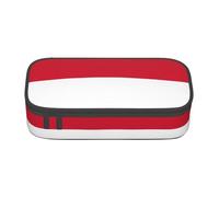 HDSKFNS Flag Of Monaco Print Pencil Case-Pencil Bag Artists' Pens,Pencils Marker Box Large Capacity Perfect Work Travel